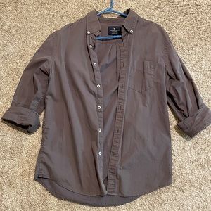 AE Gray Button Down Shirt